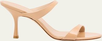 Stuart Weitzman Nudist Patent Leather Dual-Strap Sandals