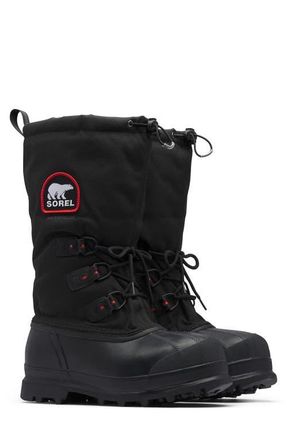 Sorel Glacier XT Waterproof Boot in Black/Red Quartz at Nordstrom, Size 12