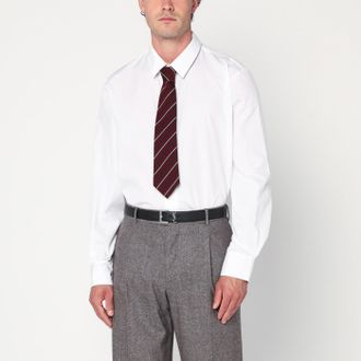 Saint Laurent Camicia Cassandre bianca in cotone