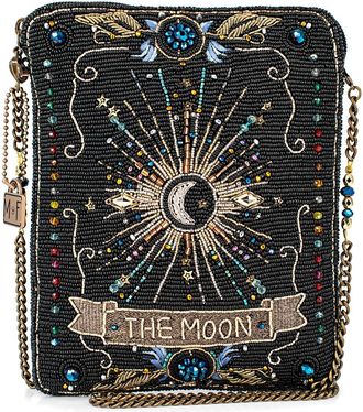 Mary Frances Womens Moonstruck Mini Crossbody Handbag Bag, Black