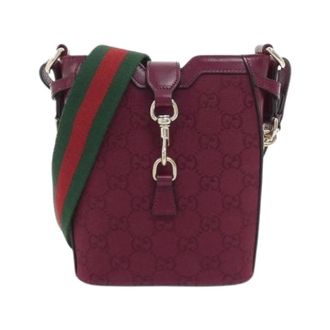 Gucci Pre-owned GG Canvas Leren Schoudertas - Dames - Pre-owned - Rood - Maat: ONE Size Leer