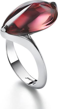 Baccarat Fleur De Psydelic Crimson Crystal Ring Size 5.75 2810373