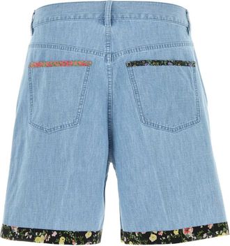 Valentino Garavani Mens Denim Bermuda Shorts Denimblulavchiaro Exterior: Cotton