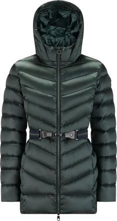 CAPE HORN Giacca con cappuccio e cintura - Verde