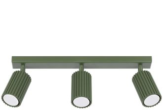 Sollux Lighting Design Deckenlampe Karbon 3-Flammig (linear), Olivgr&uuml;n ARCHIVIERT