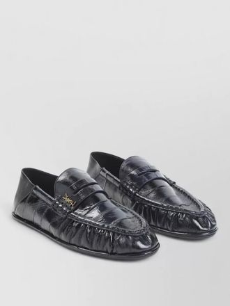 Saint Laurent le loafer 00 textured leather shoe