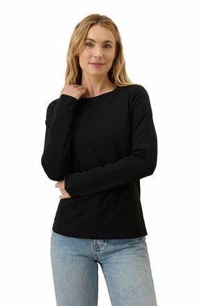 Pact Luxe Stretch Jersey Slim Long Sleeve Tee in Black at Nordstrom, Size Large