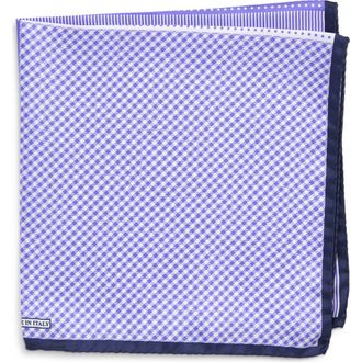 Nordstrom Panel Silk Pocket Square in Purple at Nordstrom