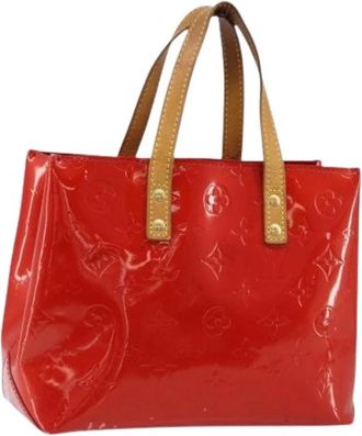 Louis Vuitton Pre-owned Vintage Handtas van Gepatenteerd Leer - Dames - Vintage Handtas - Rood - ONE Size - Leer - Vintage
