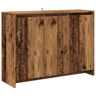 Berkfield Home Sideboard Old Wood 102x33x75 cm Engineered Wood in Brown | Size: 102 x 33 x 75 cm