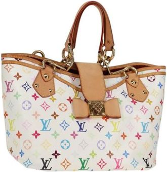 Louis Vuitton Tweedehands Canvas Louis Vuitton tassen - Dames - Vintage Handtas - Wit - ONE Size - Vintage