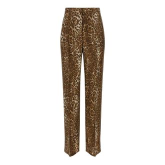 Max Mara Dames, Broeken, Bruin, Maat: L