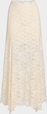 Paco Rabanne Lace A-Line Maxi Skirt