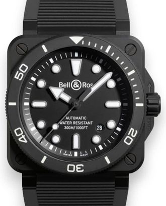 Bell & Ross Instruments Diver Automatic Black Dial Mens Watch BR03A-D-BL-CE/SRB