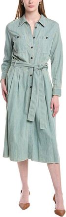 Lafayette 148 New York Patch Pocket Belted Shirtdress