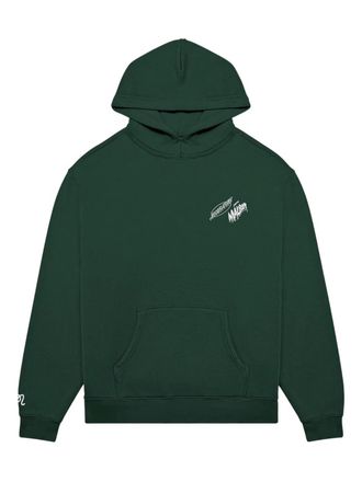 Malbon Golf slasher-monster cotton hoodie - men - Cotton - L - Green