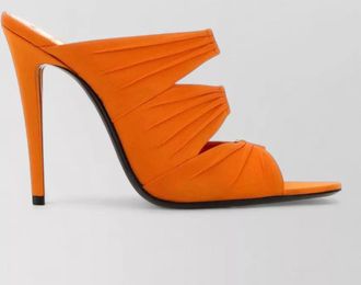 Saint Laurent emilie fabric mules open toe ruched