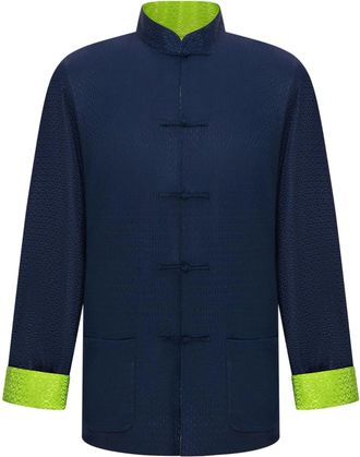 Shanghai Tang Giacca reversibile con motivo - Blu