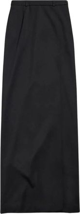 Balenciaga Rokken, Dames, Zwart, S, Wol, Wool Midi Skirt