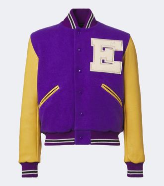ERL Chaqueta bomber en mezcla de lana con piel