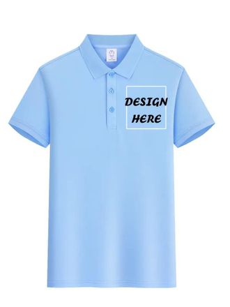 Generic MioRoim Custom Polo Shirts for Men Personalized Golf Shirt Customize Your own Text Photos Short Sleeves (UK, Alpha, M, Regular, Regular, Sky Blue)