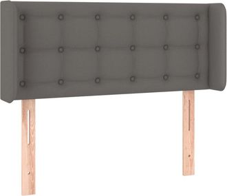 vidaXL Cabecero Con Led Cuero Sint&eacute;tico Gris 83x16x78/88 Cm Vidaxl