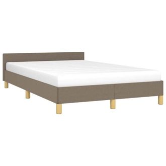 vidaXL Giroletto senza Materasso Tortora 120x200 cm Tessuto - Vidaxl