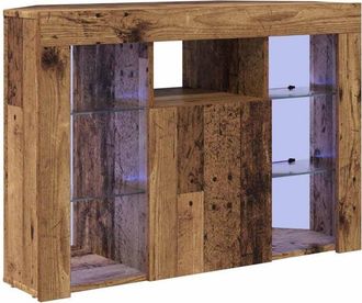 vidaXL Corner LED TV Cabinet Old Wood 107 x 40 x 68 cm Engineered Wood vidaXL