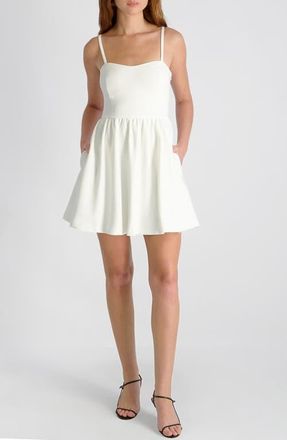French Connection Whisper Sleeveless Minidress in Summer White at Nordstrom, Size 10