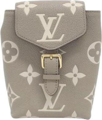 Louis Vuitton Pre-owned Mini Backpack - Dames - Vintage Mini Tas - Beige - ONE Size - Leer - Vintage
