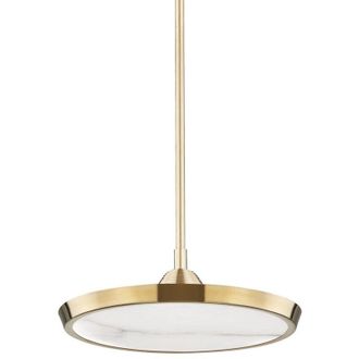 Hudson Valley Lighting Draper Colgante Led Peque&ntilde;o Lat&oacute;n, Alabastro, 2700k