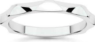 Pompeii3 14k Gold Geometric Stackable Wedding Band Womens Anniversary Ring