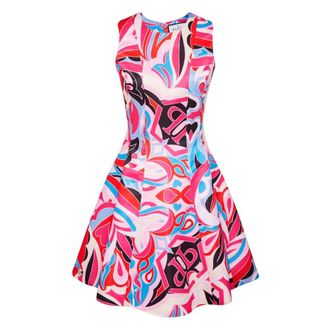 Philipp Plein Duchesse Midi Jurk - Dames - Feestkleedjes - Veelkleurig - S - Polyester - Kleedjes