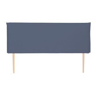 Really Nice Things Cabecero tapizado de tela 100% lino azul 145x100 cm