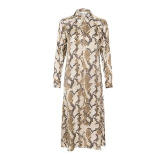 Part Two Shirt Dresses, female, Multicolor, Size: 2XL French Oak Snake Print Dress