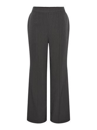 Pieces Bestseller A/S Womens PCBOZZY HW Wide Striped Pants NOOS BC, Magnet/AOP: Pinstripe, L