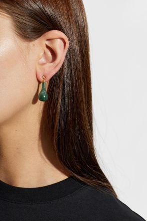 Toteme Earrings With Crystal, Womens, Gold