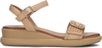 Lina Locchi Geweven leren sandalen - Dames - Sandalen - Bruin - 39 EU - Leer - Schoenen