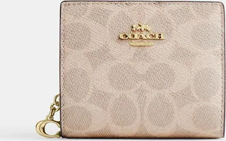 Coach Snap Wallet In Signature Canvas