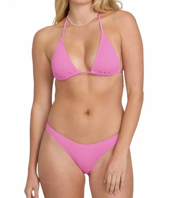 Billabong Summer High Hike Bikini Bottom In Party Pink