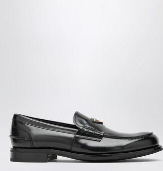 Prada Brushed leather moccasins in black