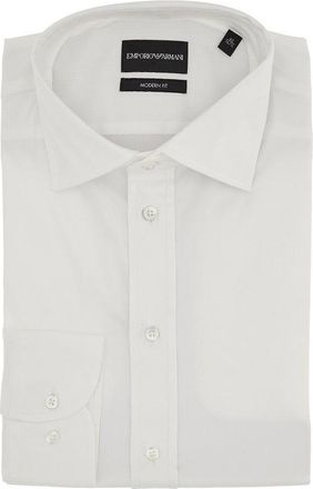 Emporio Armani Stretch poplin Modern Fit shirt Man 40