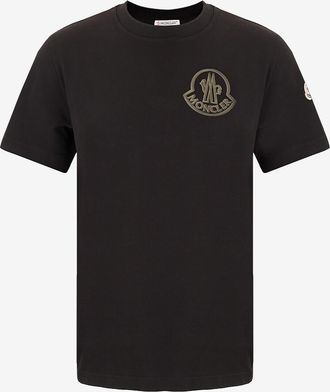 Moncler Rundhalsoberteil aus besticktem Jersey