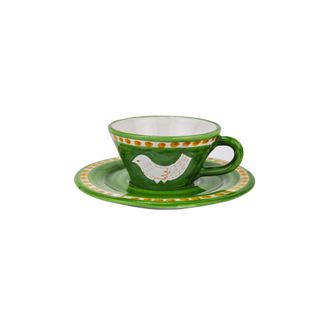 Arcucci green feather cup te c/p