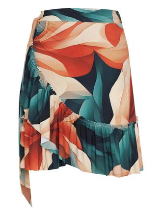 Lygia & Nanny Laurita ruffled short skirt - women - Polyamide/Elastane - 38 - Blue