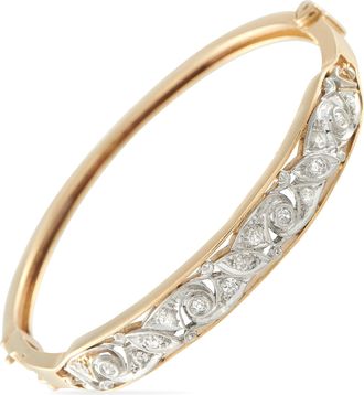 Luxury Bazaar Vintage 14K Yellow Gold 0.30ct Diamond Bracelet MF01-071626
