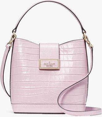 Kate Spade New York Reegan Croc Embossed Bucket Bag