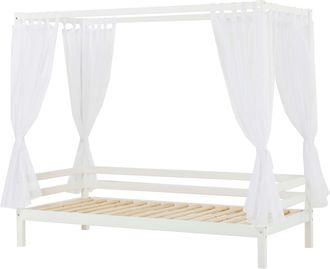 HOPPEKIDS Himmelbett »ECO Dream Kinder/ Prinzessinnenbett 90x200cm, H= 182 cm, Kiefer massiv« wahlweise mit Gästebett oder Schubkästen