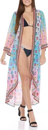 Ranee&rsquo;s Lady Bug Longline Duster in Light Blue at Nordstrom Rack, Size One Size Oz