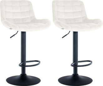 Clp Clp - Set De 2 Taburetes De Bar Tover Crema Terciopelo